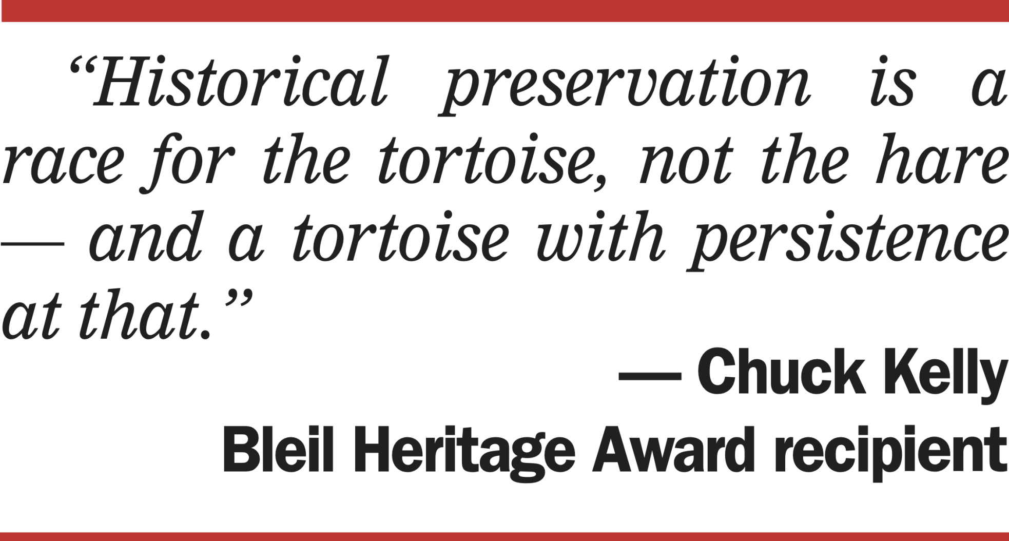 Kelly wins Bleil Heritage Award